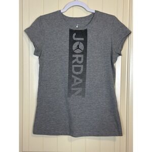 JORDAN Girl's 14-16 Years XXL gray Jumpman short sleeve‎ t-shirt